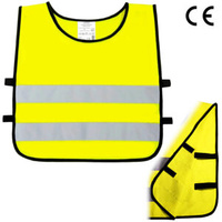 Kamizelka odblaskowa ostrzegawcza żółta dla dzieci szkolnych 45x50cm