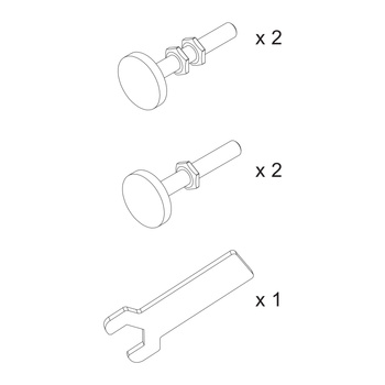Śruby rozporowe + klucz do bramki Easylock części zamienne GEUTHER