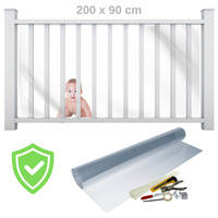 Zabezpieczenie do balustrady, folia PVC, 150x90cm