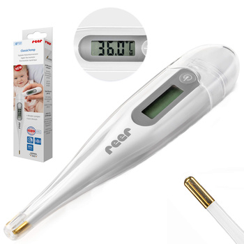 Termometr medyczny hipoalergiczny LCD timer REER